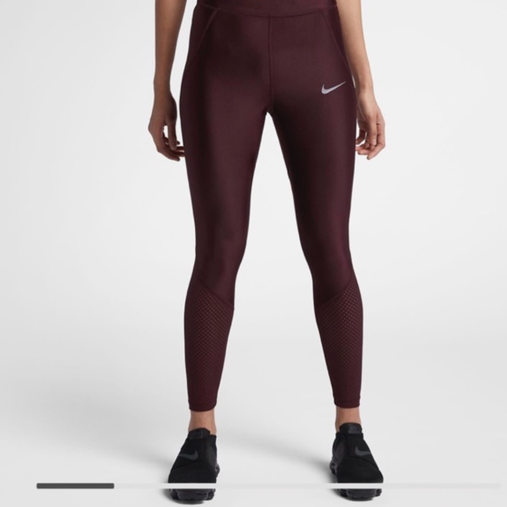 Nike Maroon Workout Leggings - XS